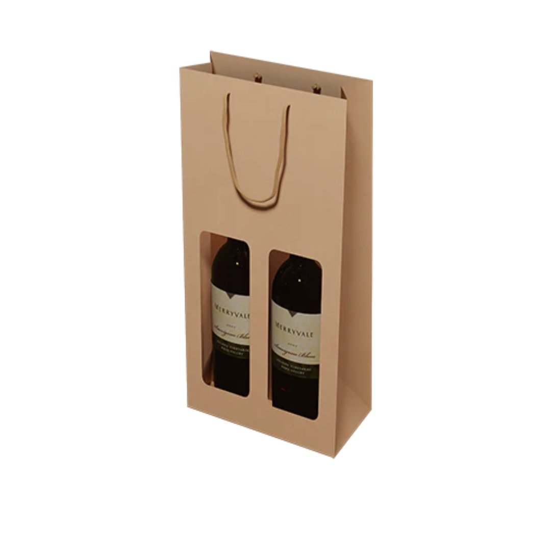 Double Bottle Bag Brown